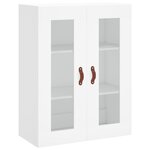 vidaXL Buffet haut Blanc 69 5x34x180 cm Bois d'ingénierie