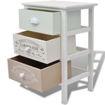 vidaXL Armoire de rangement en style français 3 tiroirs Bois