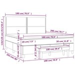 vidaXL Lit à sommier tapissier avec matelas Cappuccino 180x200 cm