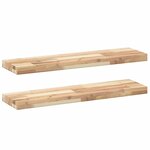 vidaXL Étagères flottantes 2 Pièces 80x20x4 cm acacia massif non traité