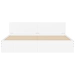 vidaXL Cadre de lit avec tête de lit et LED blanc 180x200 cm