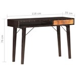 vidaXL Table console 118x35x76 cm Bois de récupération massif
