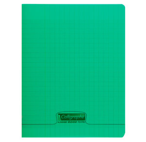 Cahier piqué POLYPRO 21x29,7 cm 140 p séyès 90g Vert CALLIGRAPHE