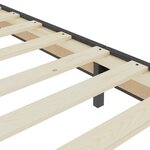 vidaXL Sommier à lattes de lit Gris foncé Tissu 90x200 cm