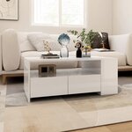 vidaXL Table basse blanc brillant 102x55x42 cm bois d'ingénierie