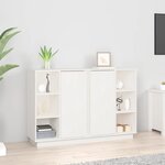 vidaXL Buffet Blanc 120x35x80 cm Bois massif de pin