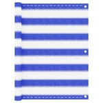 vidaXL Écran de balcon Bleu et blanc 75x400 cm PEHD