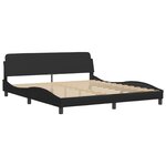 vidaXL Cadre de lit avec lumières LED noir 180x200 cm similicuir