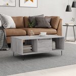 vidaXL Table basse Sonoma gris 90x50x36 5 cm Bois d'ingénierie