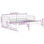 vidaXL Lit de jour avec lit gigogne rose 80x200 cm velours