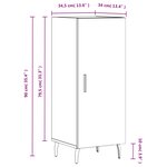vidaXL Buffet Noir 34 5x34x90 cm Bois d'ingénierie