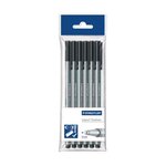 Sachet de 6 Feutres Fineliner Triplus Noir STAEDTLER