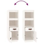 vidaXL Buffet haut Blanc 34x40x108 5 cm Bois massif de pin