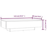 vidaXL Table basse chêne fumé 100x49 5x31 cm bois d'ingénierie