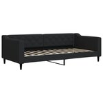 vidaXL Lit de jour avec lit gigogne noir 90x200 cm tissu
