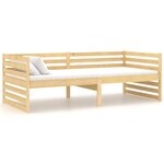 vidaXL Lit de repos avec matelas 90x200 cm Bois de pin massif