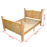 vidaXL Cadre de lit Pin mexicain Corona 160 x 200 cm