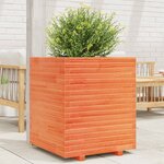 vidaXL Jardinière cire marron 60x60x72 cm bois de pin massif