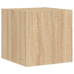 vidaXL Meubles TV muraux lumières LED 2 Pièces chêne sonoma 30 5x35x30 cm