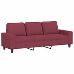 vidaXL Ensemble de canapés 3 Pièces rouge bordeaux tissu