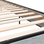vidaXL Cadre de lit sonoma gris 75x190 cm bois d'ingénierie et métal
