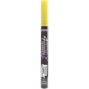 Marqueur peinture 4ARTIST pointe ogive 2 mm JAUNE PÉBÉO