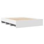 vidaXL Cadre de lit blanc 150x200 cm bois d'ingénierie