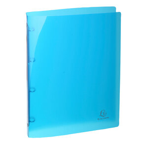 Classeur 4 anneaux 15mm IDERAMA PP polypropylène 5/10e - A4 bleu clair x 20 EXACOMPTA