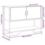 vidaXL Table console noir 100x35x74 5 cm bois d'ingénierie