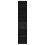 vidaXL Buffet haut noir 40x42 5x185 cm bois d'ingénierie