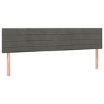 vidaXL Sommier à lattes de lit et matelas Gris foncé 160x200cm Velours