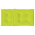 vidaXL Coussins de chaise de jardin à dossier bas lot de 4 vert vif