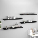 vidaXL Étagères murales flottantes 4 Pièces noir 120x23 5x3 8 cm MDF
