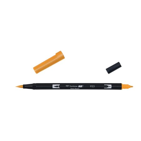Feutre dessin double pointe abt dual brush pen 933 orange tombow