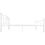 vidaXL Cadre de lit Blanc Métal 180 x 200 cm
