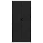 vidaXL Garde-robe Noir 90x52x200 cm Bois d’ingénierie