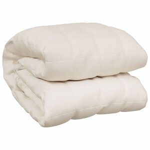 vidaXL Couverture lestée Crème clair 200x200 cm 9 kg Tissu