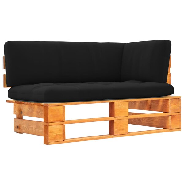 vidaXL Canapé d'angle palette de jardin marron miel bois pin imprégné