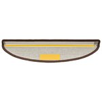 vidaXL Tapis d'escalier 15 Pièces Marron café 56 x 17 x 3 cm