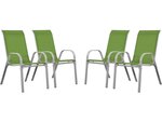 Fauteuil jardin Textilène "Cordoba" - Phoenix - Vert - Lot de 4