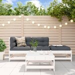 vidaXL Salon de jardin 4 Pièces blanc bois de pin massif