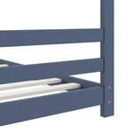 vidaXL Cadre de lit d'enfant Gris Bois de pin massif 80x160 cm