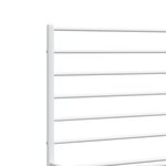 vidaXL Cadre de lit métal avec tête de lit blanc 135x190 cm