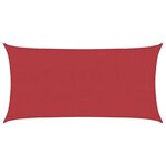 vidaXL Voile d'ombrage 160 g/m² Rouge 4x7 m PEHD