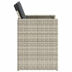 vidaXL Chaises de jardin avec coussins lot de 4 gris clair poly rotin
