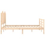vidaXL Cadre de lit avec tête de lit 140x190 cm bois massif