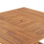 vidaXL Table de jardin 150x150x76 cm Bois de teck solide