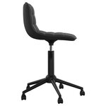 vidaXL Chaise pivotante de salle à manger Noir Velours