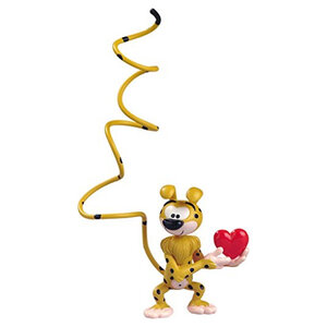 Figurine Marsupilami en Plastique - Cœur 6 cm  Idéale pour les Collectionneurs
