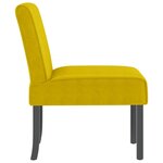 vidaXL Fauteuil sans accoudoirs jaune velours